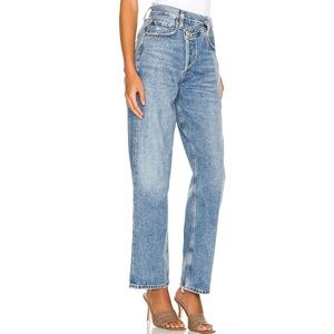 Agolde Criss Cross Distressed Jeans